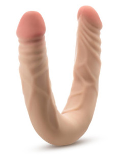 DR. SKIN PLUS 14” POSABLE DOUBLE DONG BEIGE