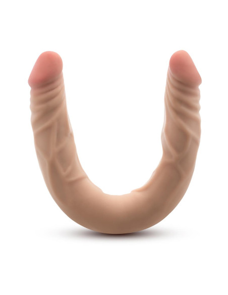 DR. SKIN PLUS 14” POSABLE DOUBLE DONG BEIGE