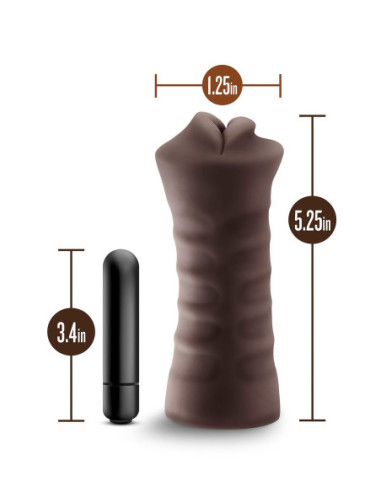 ENLUST KRYSTAL VIBRATING STROKER BROWN
