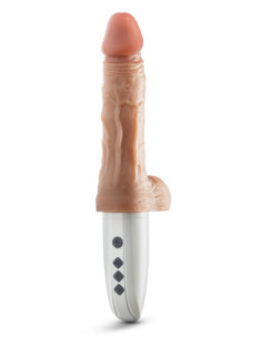 DR. SKIN SILICONE DR. HAMMER 7 INCH THRUSTING DILDO WITH HANDLE BEIGE 2