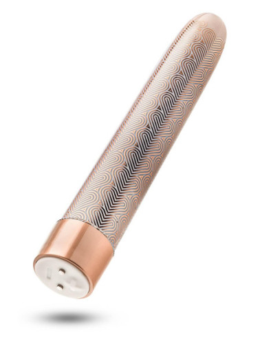 THE COLLECTION LATTICE 7 INCH RECHARGEABLE VIBE ROSE GOLD