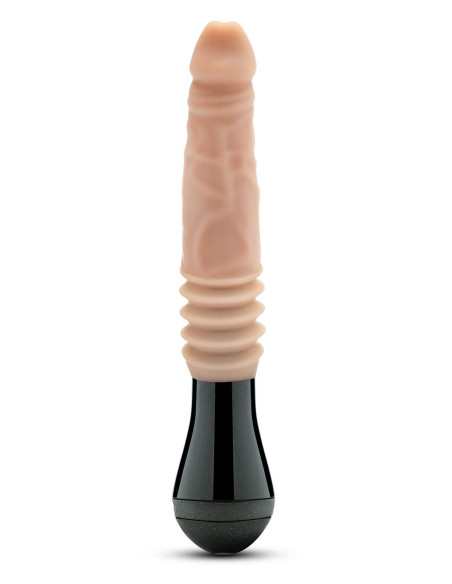 DR. SKIN SILICONE DR. KNIGHT THRUSTING GYRATING VIBRATING DILDO BEIGE