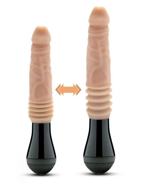 DR. SKIN SILICONE DR. KNIGHT THRUSTING GYRATING VIBRATING DILDO BEIGE
