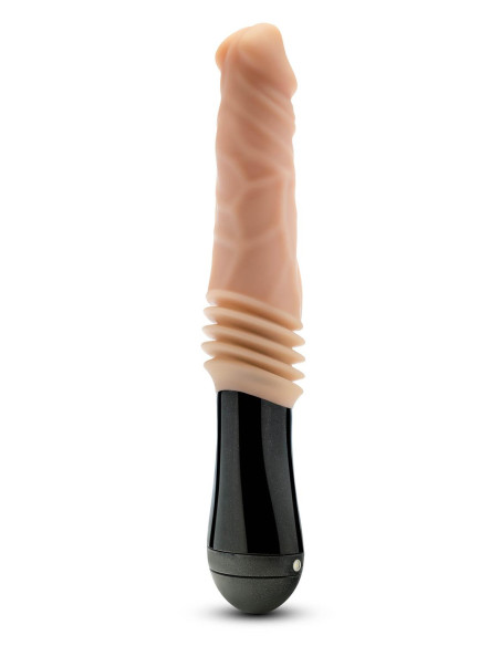 DR. SKIN SILICONE DR. KNIGHT THRUSTING GYRATING VIBRATING DILDO BEIGE