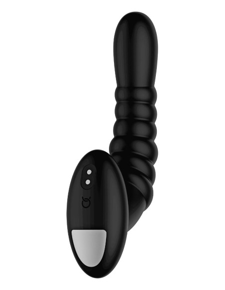 FORTO RIBBED PRO VIBRATING MASSAGER BLACK
