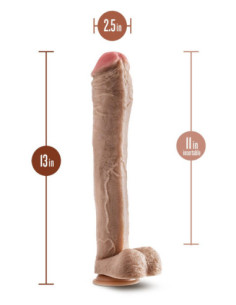 DR. SKIN MR. ED 13 INCH DILDO WITH BALLS BEIGE 2