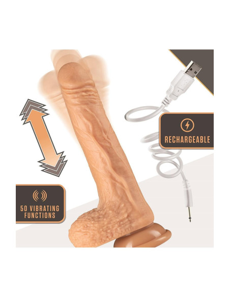 DR. SKIN SILICONE DR. GREY 7 INCH THRUSTING DILDO VANILLA