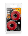 STAY HARD DONUT RINGS OVERSIZED RED