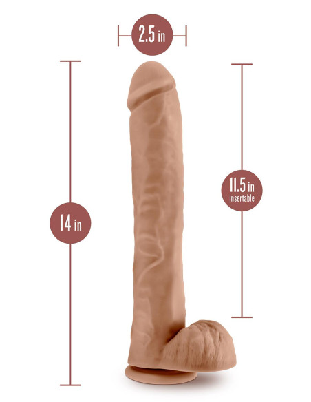 AU NATUREL DADDY 14 INCH DILDO MOCHA