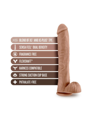 AU NATUREL DADDY 14 INCH DILDO MOCHA