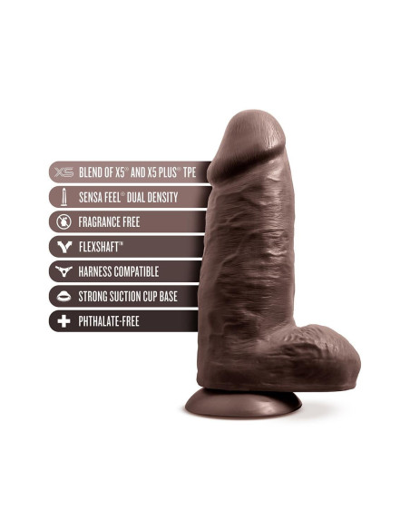 AU NATUREL CHUB 10 INCH DILDO CHOCOLATE