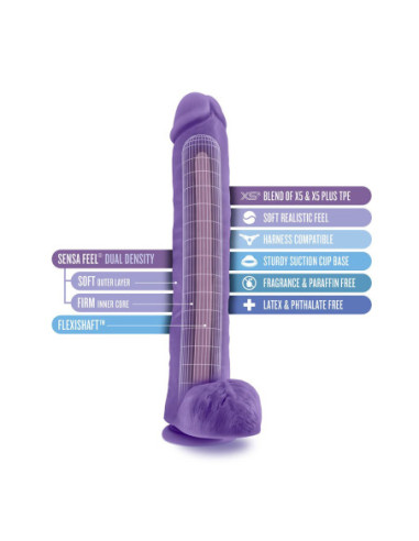 AU NATUREL BOLD DADDY 14 INCH DILDO PURPLE