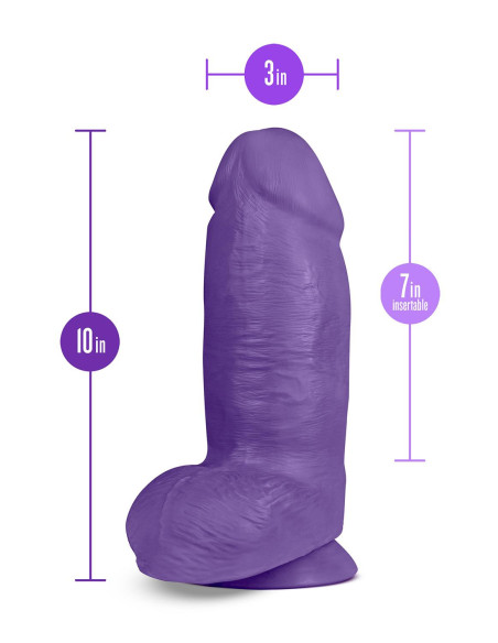 AU NATUREL BOLD CHUB 10 INCH DILDO PURPLE