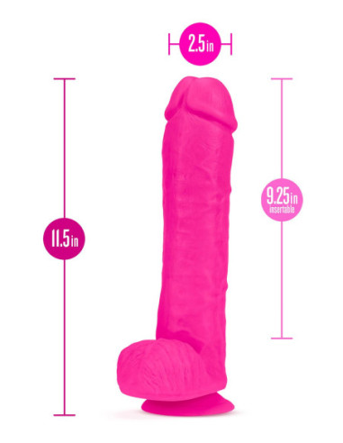 AU NATUREL BOLD BIG JOHN 11 INCH DILDO PINK