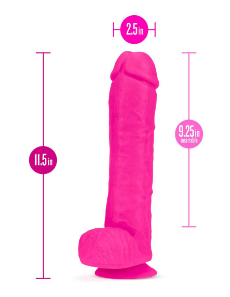 AU NATUREL BOLD BIG JOHN 11 INCH DILDO PINK