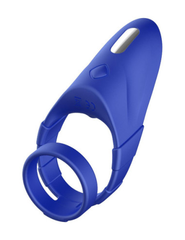 FORTO F-48 VIBRATING PERINEUM DOUBLE C-RING BLUE