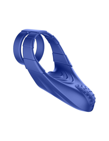FORTO F-48 VIBRATING PERINEUM DOUBLE C-RING BLUE