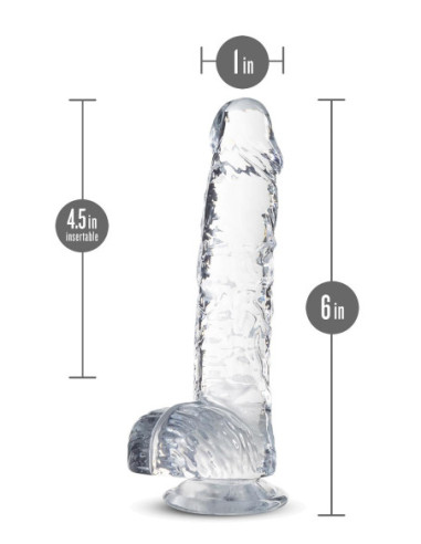NATURALLY YOURS  6 INCH CRYSTALLINE DILDO  DIAMOND