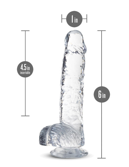 NATURALLY YOURS  6 INCH CRYSTALLINE DILDO  DIAMOND