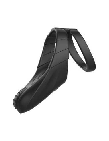 FORTO F-48 VIBRATING PERINEUM DOUBLE C-RING BLACK