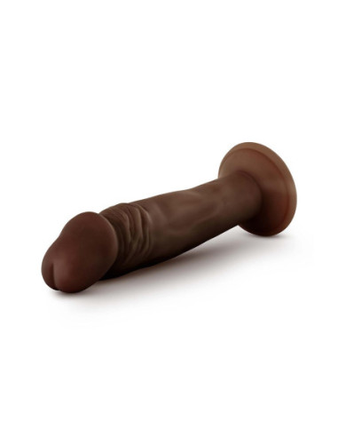 DR. SKIN PLUS 6 INCH POSABLE DILDO CHOCOLATE