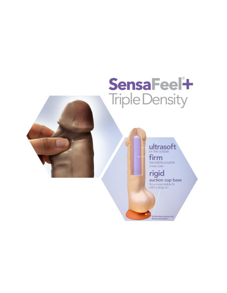 DR. SKIN PLUS 6 INCH POSABLE DILDO CHOCOLATE