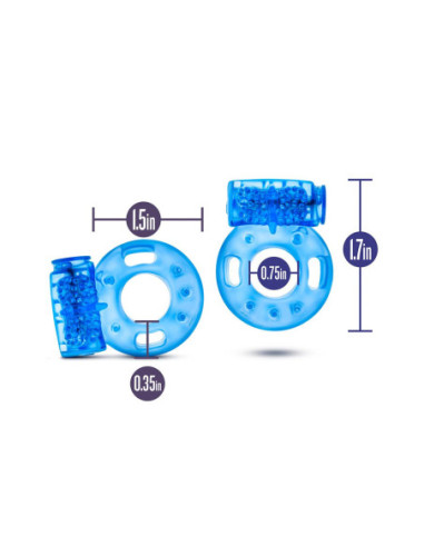 STAY HARD REUSABLE COCK RING BLUE