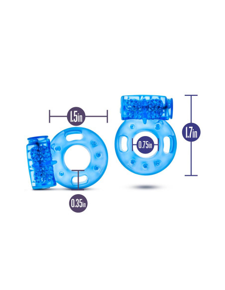 STAY HARD REUSABLE COCK RING BLUE