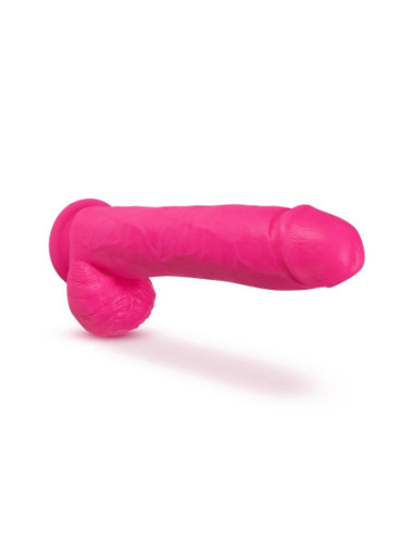 NEO ELITE 10INCH COCK WITH BALLS NEON PINK