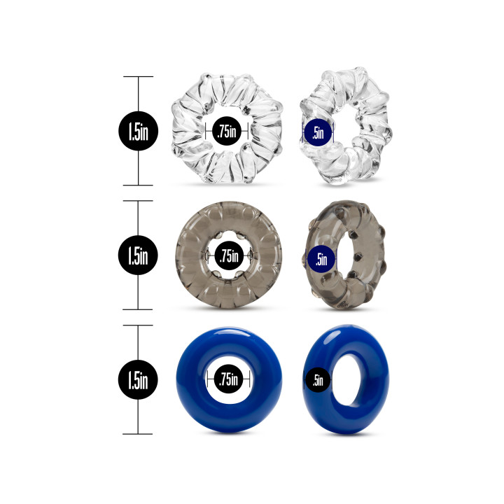 STAY HARD TRIPLE STRETCH 3PACK COCKRINGS