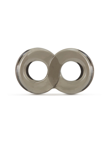 STAY HARD COCK RING AND BALL STRAP BLACK