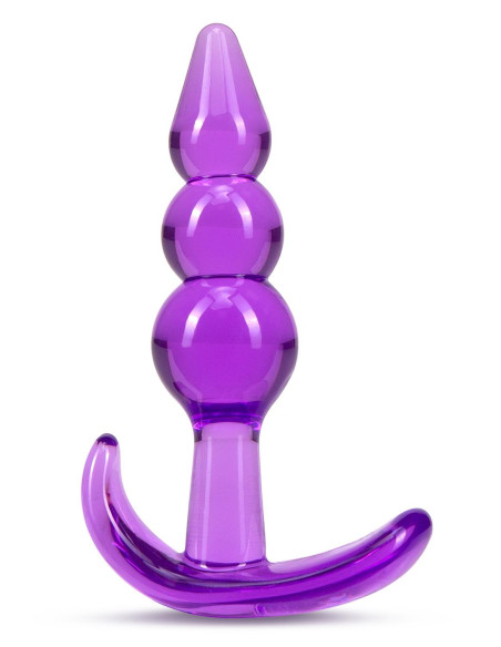 B YOURS TRIPLE BEAD ANAL PLUG PURPLE