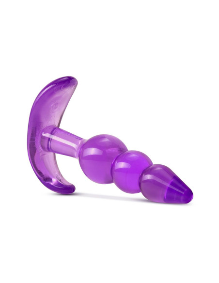 B YOURS TRIPLE BEAD ANAL PLUG PURPLE