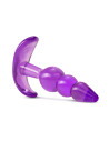 B YOURS TRIPLE BEAD ANAL PLUG PURPLE