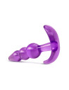 B YOURS TRIPLE BEAD ANAL PLUG PURPLE
