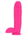 NEO ELITE 10INCH COCK WITH BALLS NEON PINK