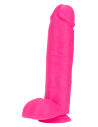 NEO ELITE 10INCH COCK WITH BALLS NEON PINK