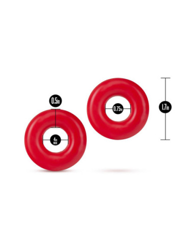 STAY HARD DONUT RINGS OVERSIZED RED