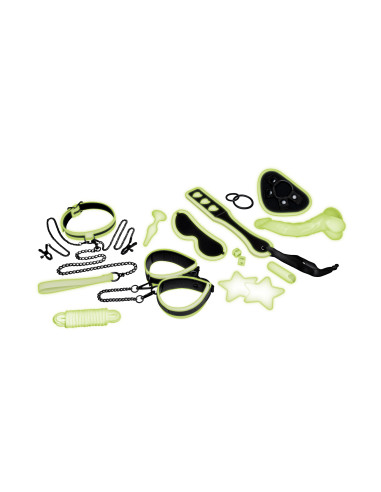 WHIPSMART 12 PCS GLOW IN THE DARK ALL-IN ONE BONDAGE SET