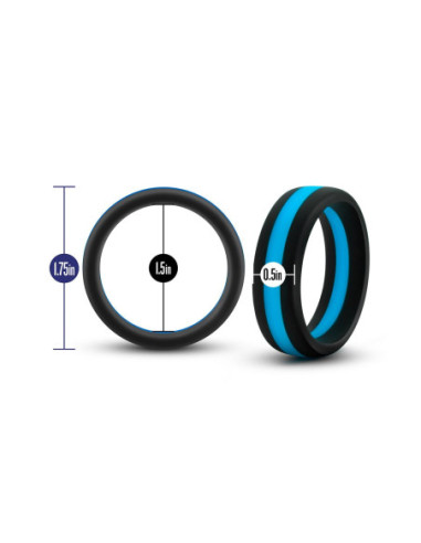 PERFORMANCE SILICONE GO PRO COCK RING BLACK/BLUE