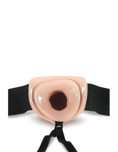 DR. SKIN 7 INCH HOLLOW STRAP ON VANILLA