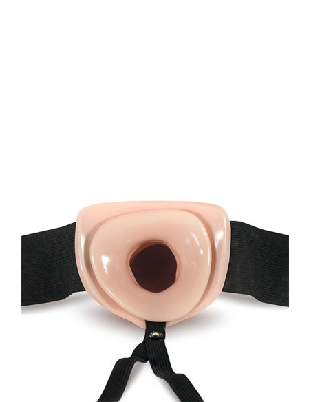 DR. SKIN 6 INCH HOLLOW STRAP ON VANILLA