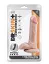 DR. SKIN PLUS 6 INCH POSABLE DILDO WITH BALLS  VANILLA - Sklep erotyczny Intymnosc24.pl