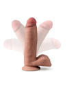 DR. SKIN PLUS  7 INCH POSABLE DILDO WITH BALLS  MOCHA - Sklep erotyczny Intymnosc24.pl