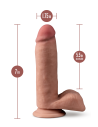 DR. SKIN PLUS  7 INCH POSABLE DILDO WITH BALLS  MOCHA - Sklep erotyczny Intymnosc24.pl
