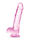 NATURALLY YOURS  6 INCH CRYSTALLINE DILDO  ROSE