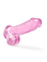 NATURALLY YOURS  6 INCH CRYSTALLINE DILDO  ROSE