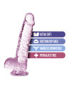 NATURALLY YOURS  6 INCH CRYSTALLINE DILDO  ROSE