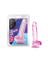 NATURALLY YOURS  6 INCH CRYSTALLINE DILDO  ROSE