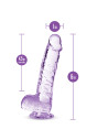 NATURALLY YOURS  6 INCH CRYSTALLINE DILDO  AMETHYST - Sklep erotyczny Intymnosc24.pl